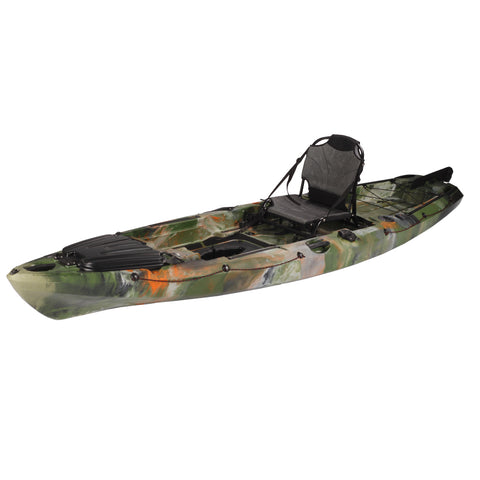 12.5FT full-featured pedal Kayak, single seat, foot rudder control system, aluminum seat, large storage space