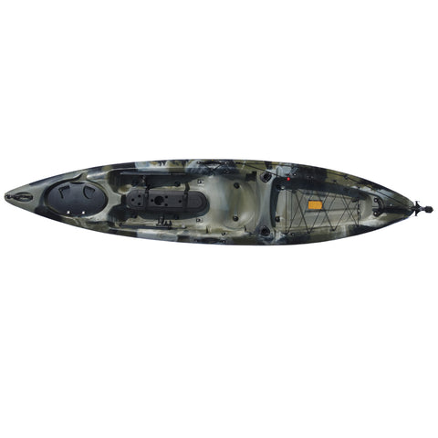 12FT standard full-featured kayak, single seat, foot rudder control system, aluminum seat, large storage space