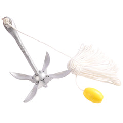 Best Marine Boat Anchor | 3.3/5.5 Pound Kayak Anchor Kit | Kayak Fishing Accessories | Folding Anchors for PWC, Jet Ski, SUP Paddle Board & Canoe | Foldable Trolley Gear & Equipment System