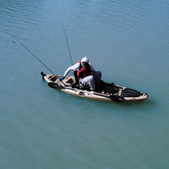 10FT full function kayak, single seat, foot rudder control system, aluminum seat, large storage space