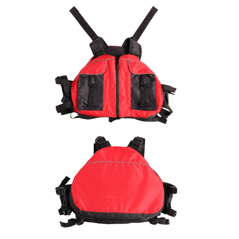 Adult red Universal Lift Vest Jacket for water adventure, Kayak, Fishing, Boating, etc