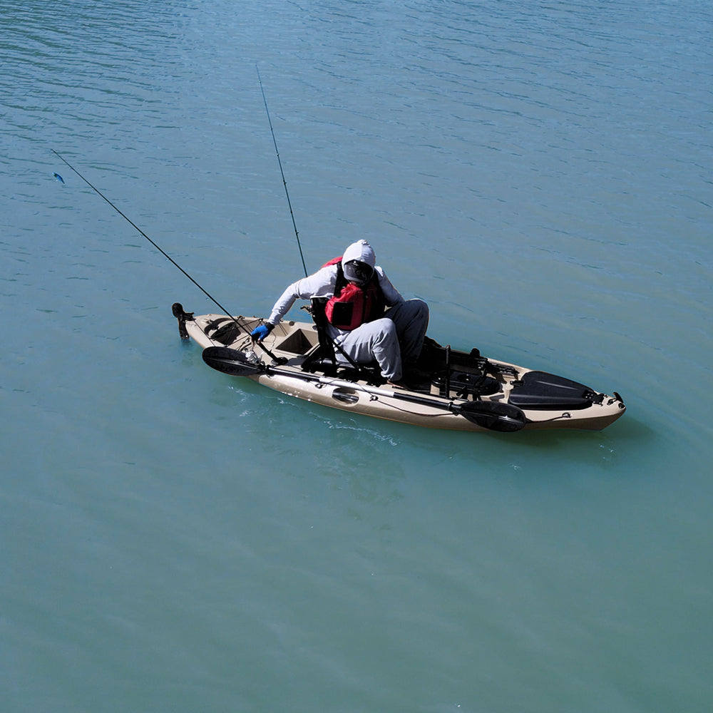 10FT full function kayak, single seat, foot rudder control system, alu ...